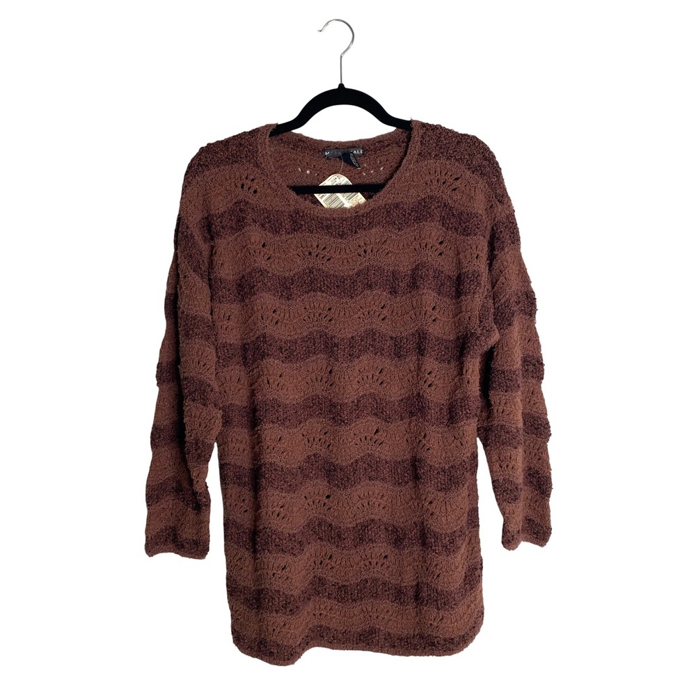 VTG Mark Shale Sweater Women Small Brown NWT Boucle Knit 90s Pullover Grunge